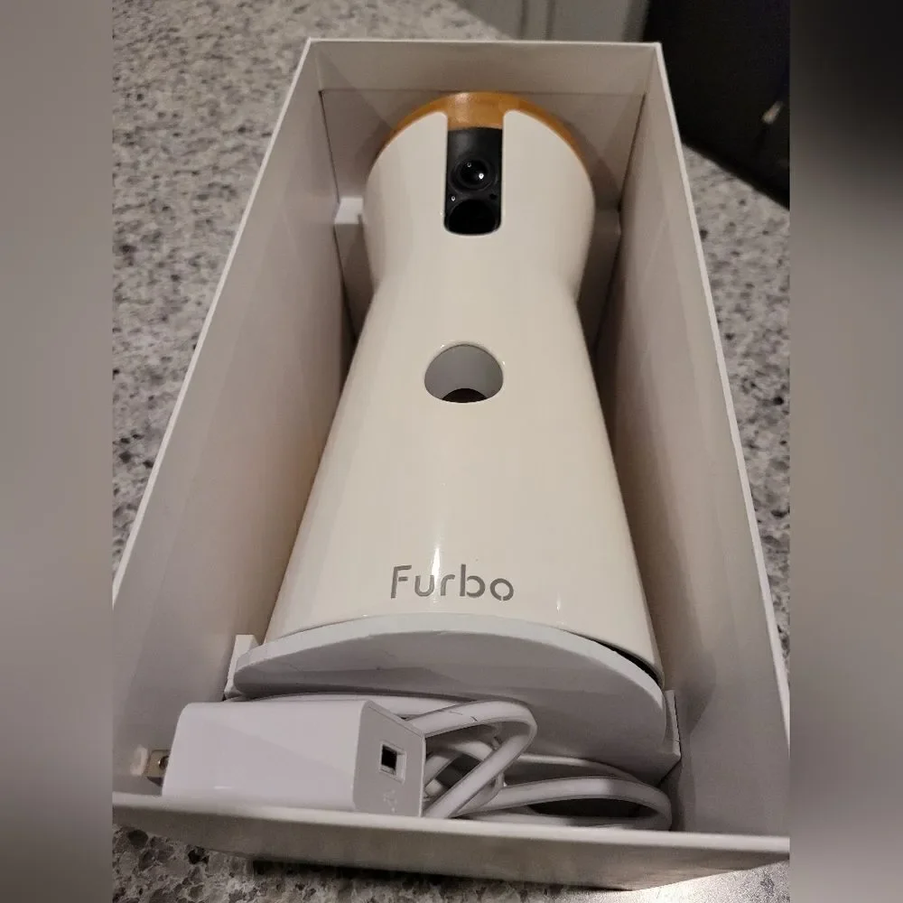 Furbo Dog Camera Treat Tossing, 1080P 2.4G Wifi only 2-Way Audio White